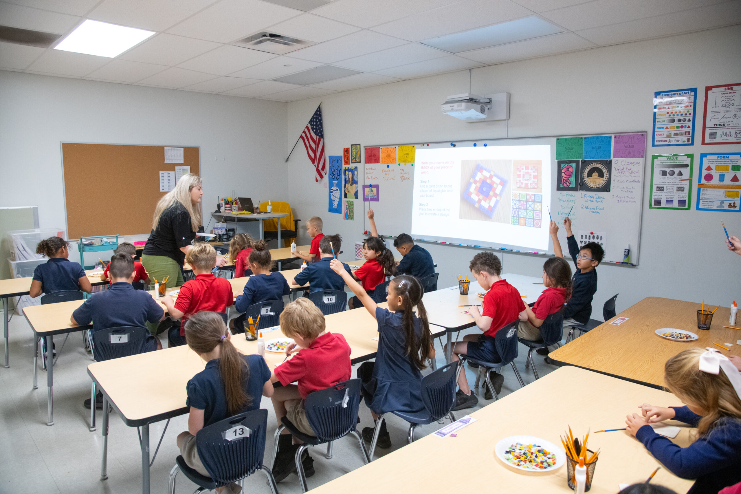 teacher in front of a classroom